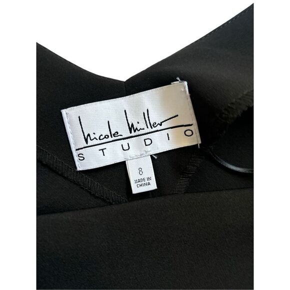 Nicole Miller Studio Black Ruffle Sleeve Dress – Size 8 (NWT) new with tags - Picture 8 of 10